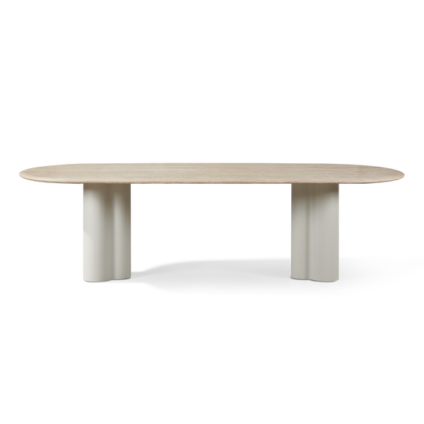 Porto Aluminum Pill Dining Table 108" - Harbour