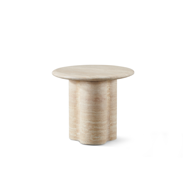 Porto Travertine Round Side Table | Travertine Natural