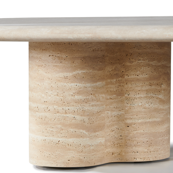 Porto Travertine Pill Coffee Table