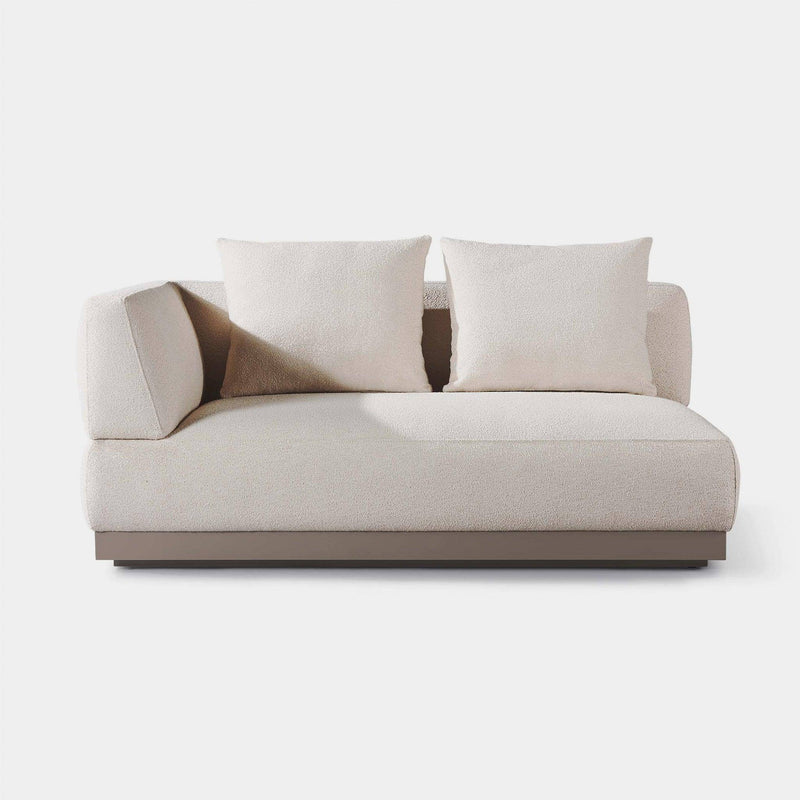 Amalfi 2 Seat 1 Arm Left | Aluminum Taupe, Riviera Sand,