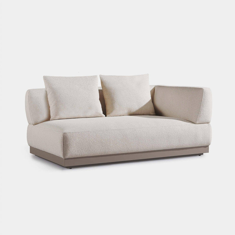 Amalfi 2 Seat 1 Arm Right | Aluminum Taupe, Riviera Sand,