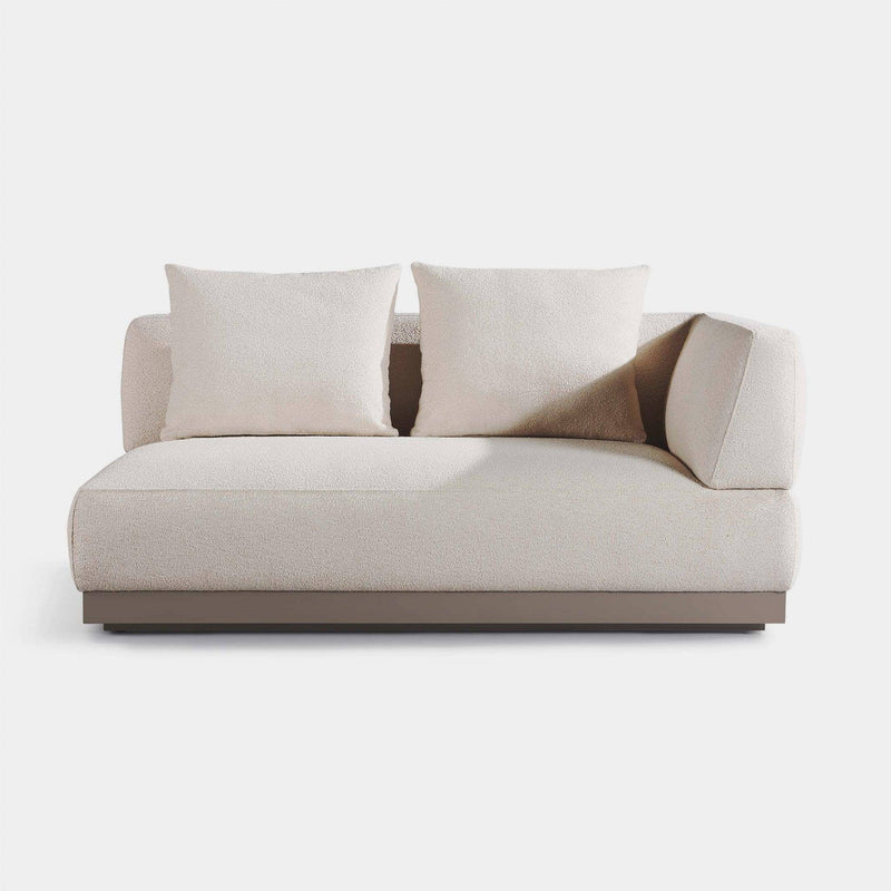 Amalfi 2 Seat 1 Arm Right | Aluminum Taupe, Riviera Sand,