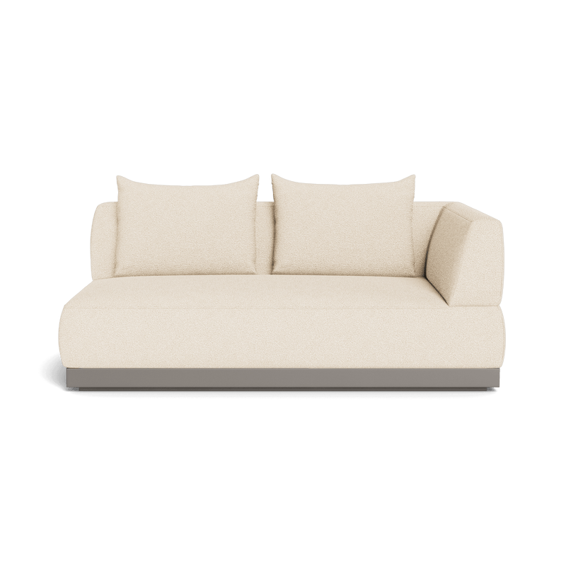 Amalfi 2 Seat 1 Arm Right | Aluminum Taupe, Riviera Sand,