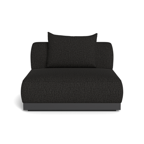 Amalfi Armless Single | Aluminum Asteroid, Copacabana Midnight,