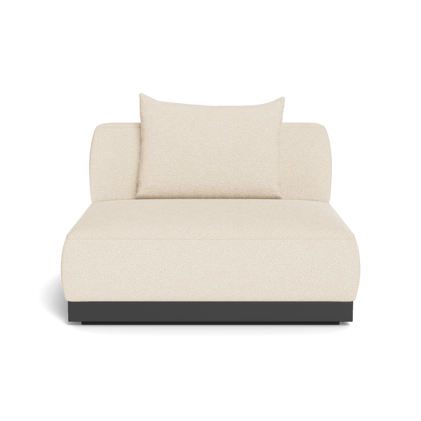 Amalfi Armless Single | Aluminum Asteroid, Riviera Sand,