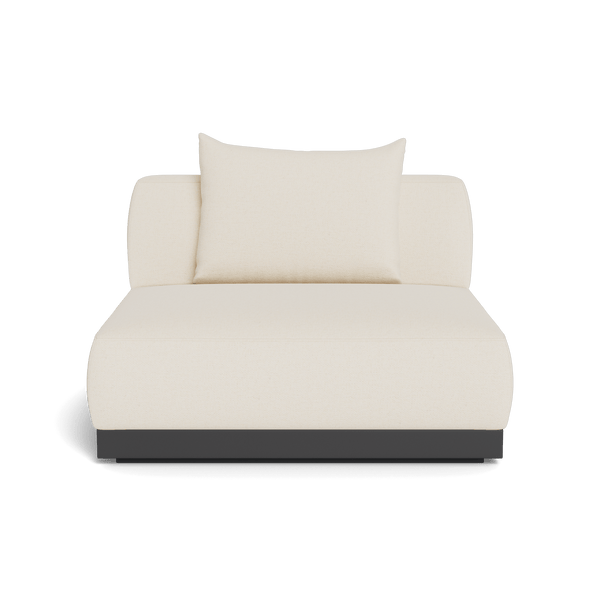 Amalfi Armless Single | Aluminum Asteroid, Siesta Ivory,
