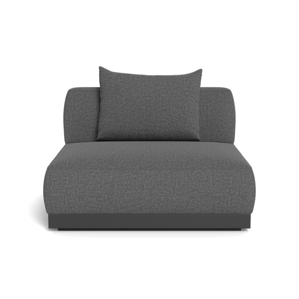 Amalfi Armless Single | Aluminum Asteroid, Siesta Slate,