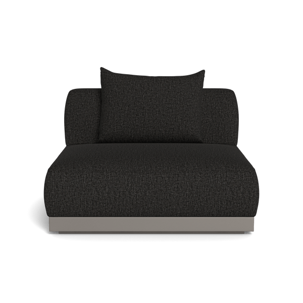 Amalfi Armless Single | Aluminum Taupe, Copacabana Midnight,
