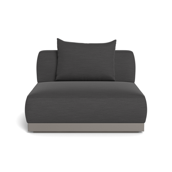 Amalfi Armless Single | Aluminum Taupe, Panama Grafito,