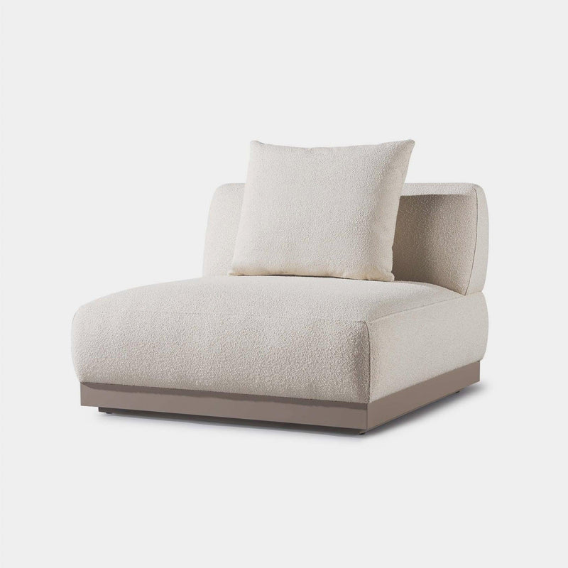 Amalfi Armless Single | Aluminum Taupe, Riviera Sand,