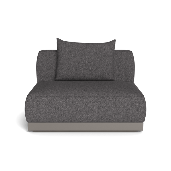 Amalfi Armless Single | Aluminum Taupe, Riviera Slate,