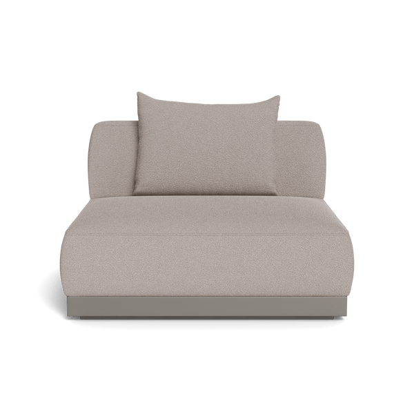 Amalfi Armless Single | Aluminum Taupe, Riviera Stone,