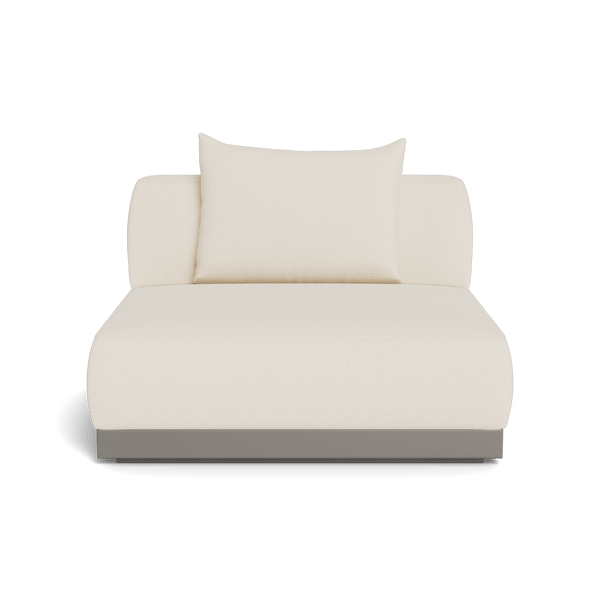 Amalfi Armless Single | Aluminum Taupe, Siesta Ivory,