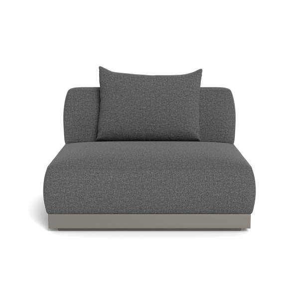 Amalfi Armless Single | Aluminum Taupe, Siesta Slate,