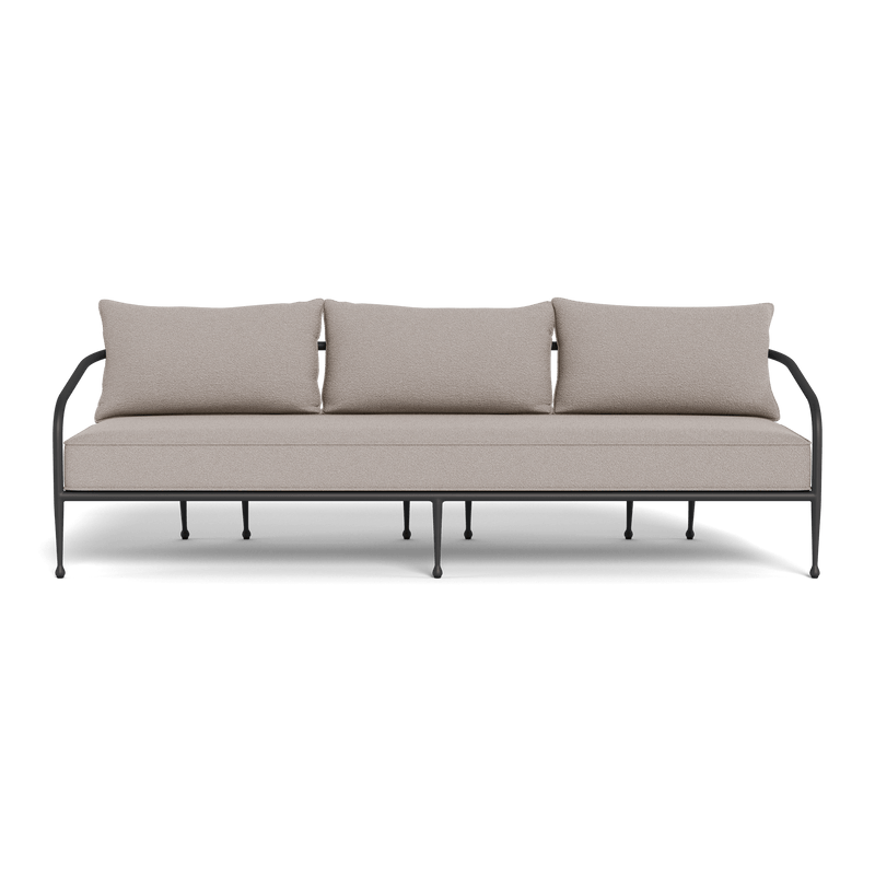 Andre 3 Seat Sofa | Aluminum Asteroid, Riviera Stone,