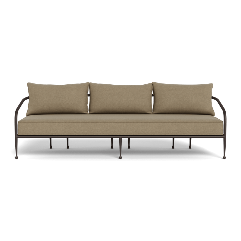 Andre 3 Seat Sofa | Aluminum Bronze, Panama Coco,