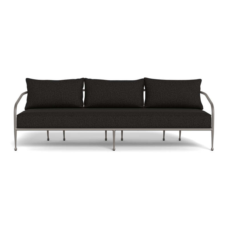 Andre 3 Seat Sofa | Aluminum Taupe, Copacabana Midnight,