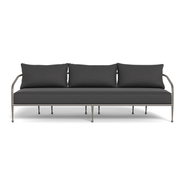 Andre 3 Seat Sofa | Aluminum Taupe, Panama Grafito,