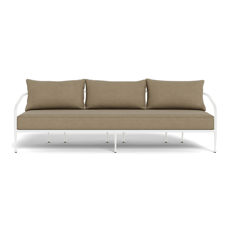 Andre 3 Seat Sofa | Aluminum White, Panama Coco,