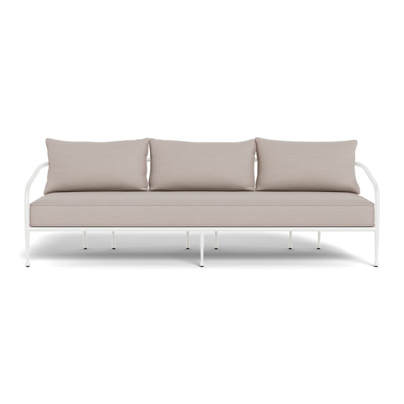 Andre 3 Seat Sofa | Aluminum White, Panama Marble,