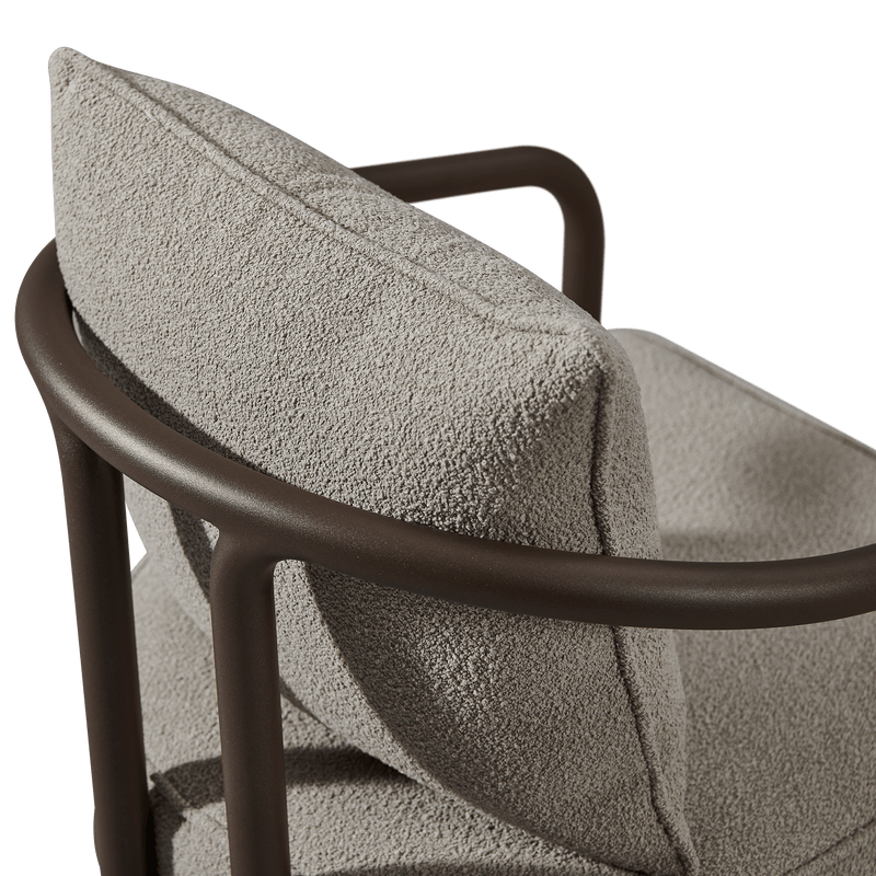 Andre Dining Chair | Aluminum Bronze, Riviera Stone,