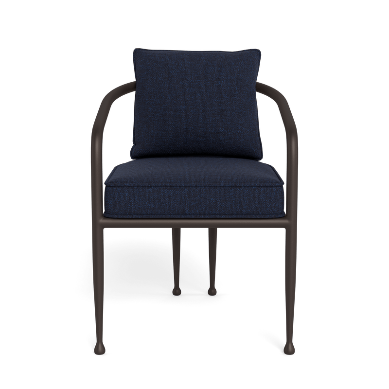 Andre Dining Chair | Aluminum Bronze, Siesta Indigo,