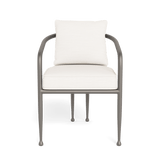 Andre Dining Chair | Aluminum Taupe, Panama Blanco,