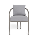 Andre Dining Chair | Aluminum Taupe, Panama Cloud,