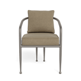 Andre Dining Chair | Aluminum Taupe, Panama Coco,