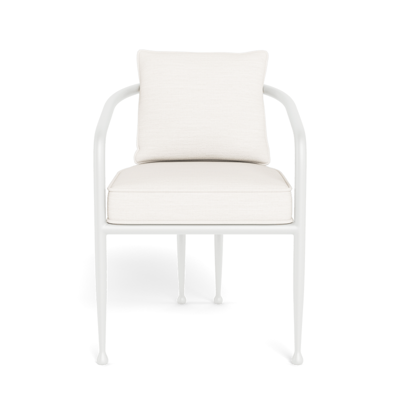 Andre Dining Chair | Aluminum White, Panama Blanco,