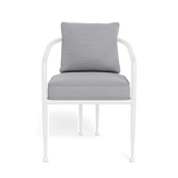 Andre Dining Chair | Aluminum White, Panama Cloud,