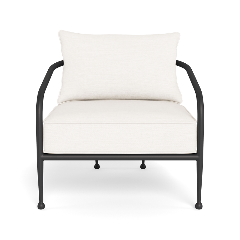 Andre Lounge Chair | Aluminum Asteroid, Panama Blanco,