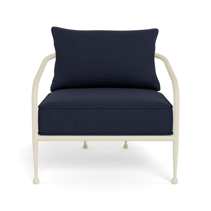 Andre Lounge Chair | Aluminum Bone, Siesta Indigo,