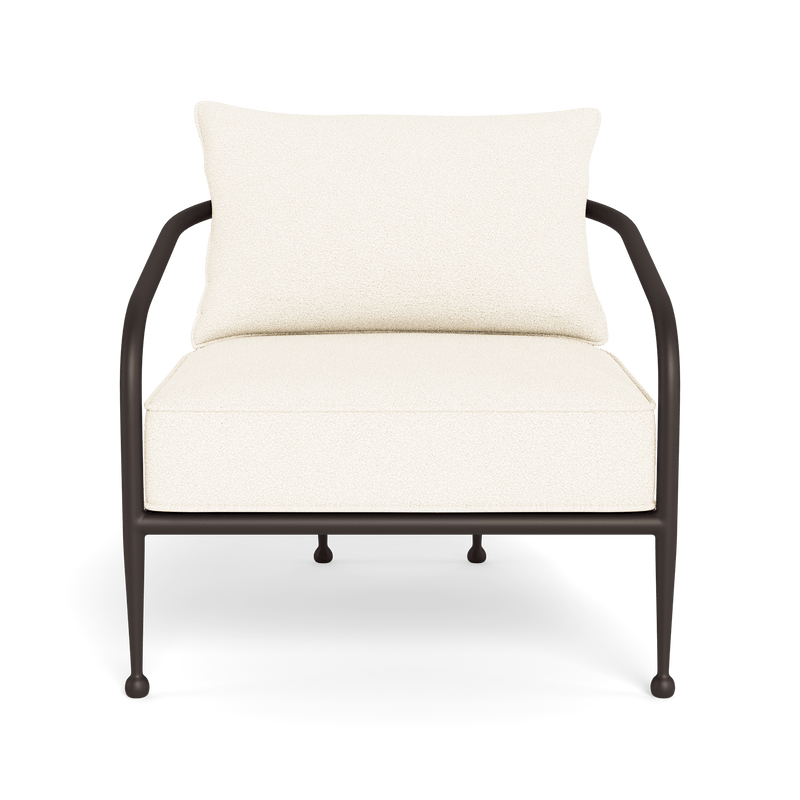 Andre Lounge Chair | Aluminum Bronze, Riviera Ivory,