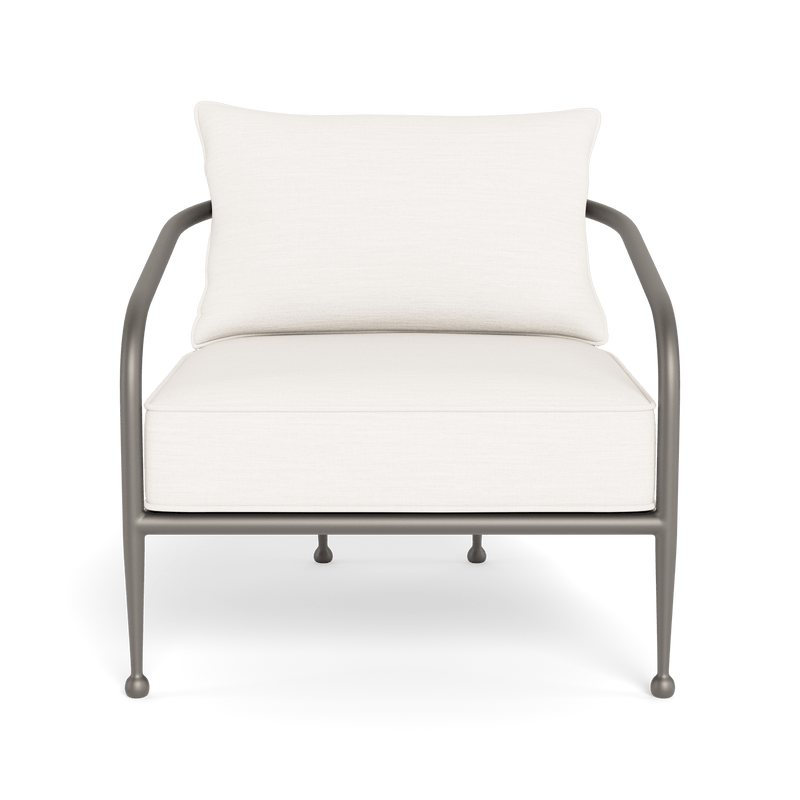 Andre Lounge Chair | Aluminum Taupe, Panama Blanco,