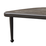 Andre Rectangle Coffee Table | Aluminum Asteroid, Travertine Dark Grey,