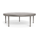 Andre Round Coffee Table | Aluminum Taupe, Travertine Dark Grey,