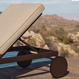 Andre Sun Lounge | Aluminum Bronze, Riviera Stone,