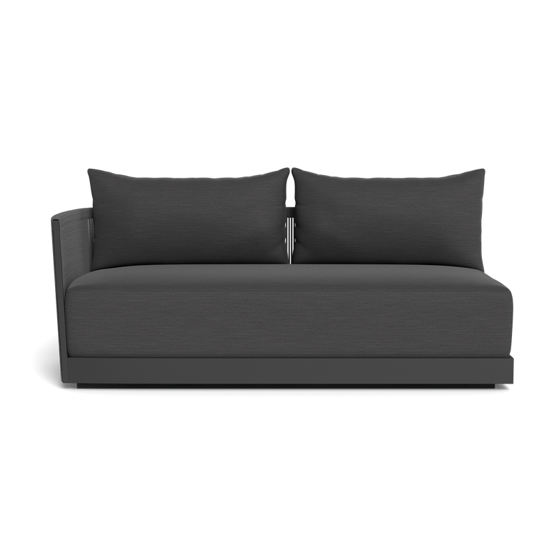 Antigua 2 Seat 1 Arm Left | Aluminum Asteroid, Panama Grafito, Rope Dark Grey