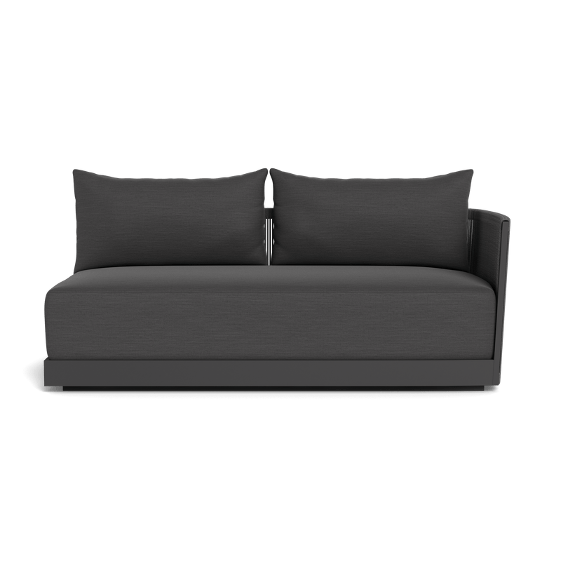 Antigua 2 Seat 1 Arm Right | Aluminum Asteroid, Panama Grafito, Rope Dark Grey