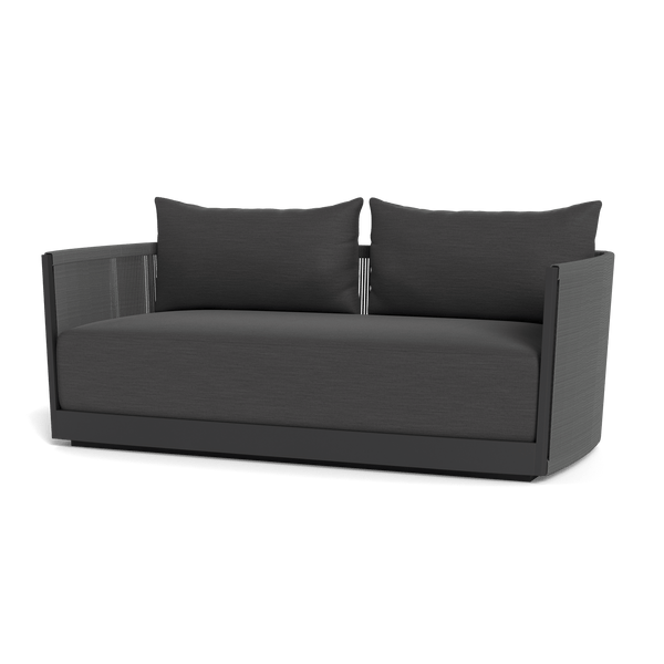 Antigua 2 Seat Sofa | Aluminum Asteroid, Panama Grafito, Rope Dark Grey