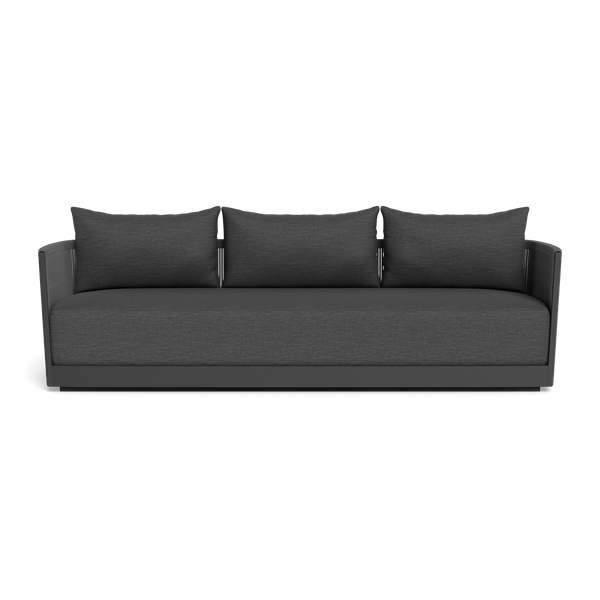 Antigua 3 Seat Sofa | Aluminum Asteroid, Lisos Grafito, Rope Dark Grey