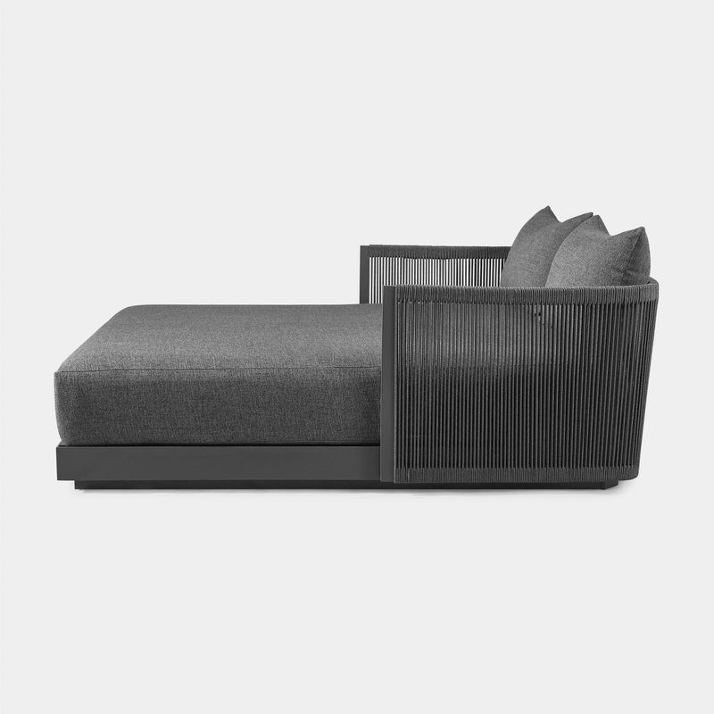 Antigua Daybed | Aluminum Asteroid, Panama Grafito, Rope Dark Grey