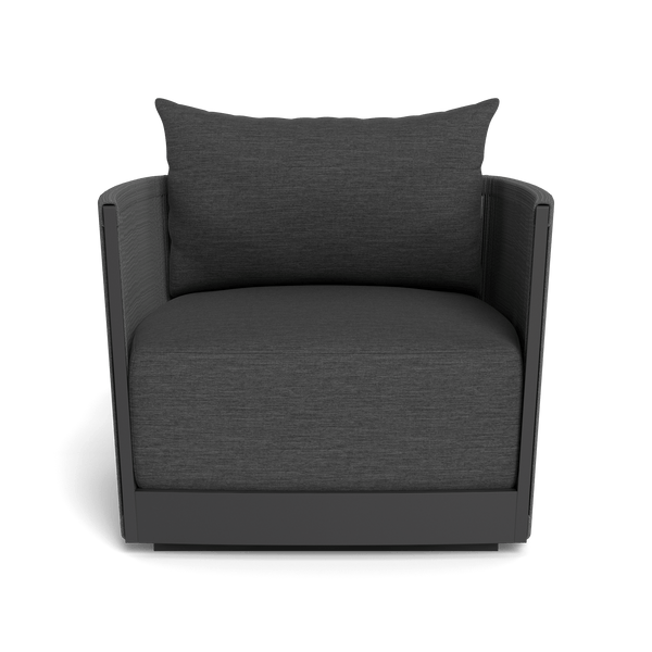 Antigua Lounge Chair | Aluminum Asteroid, Lisos Grafito, Rope Dark Grey