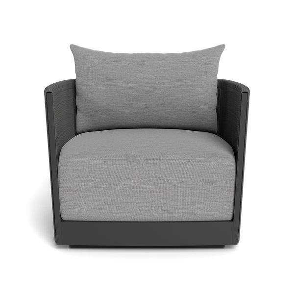 Antigua Lounge Chair | Aluminum Asteroid, Lisos Piedra, Rope Dark Grey