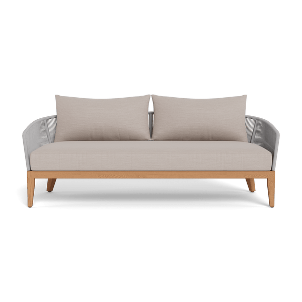 Avalon 2 Seat Sofa | Teak Natural, Panama Marble, Rope Light Grey