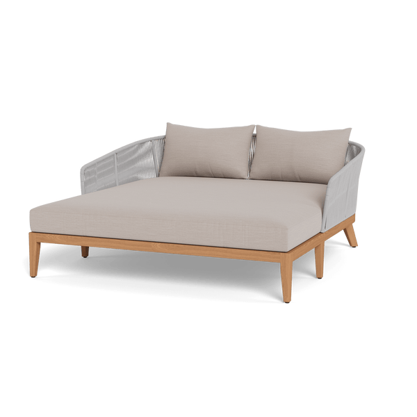 Avalon Daybed | Teak Natural, Panama Marble, Rope Light Grey