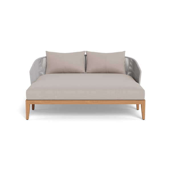 Avalon Daybed | Teak Natural, Panama Marble, Rope Light Grey