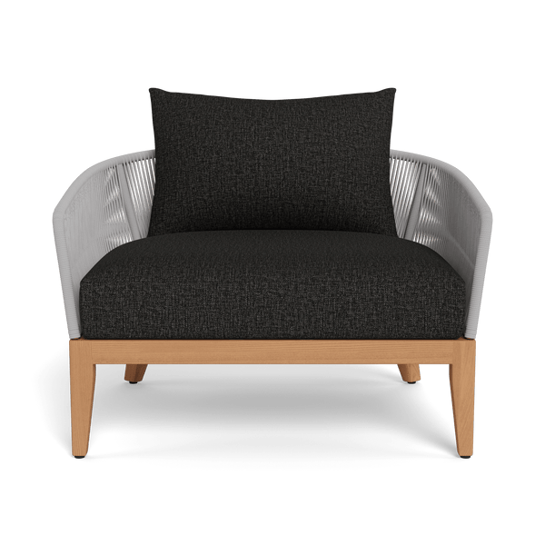 Avalon Lounge Chair | Teak Natural, Copacabana Midnight, Rope Light Grey