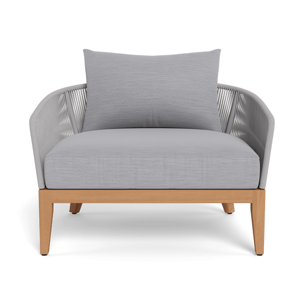 Avalon Lounge Chair | Teak Natural, Panama Cloud, Rope Light Grey